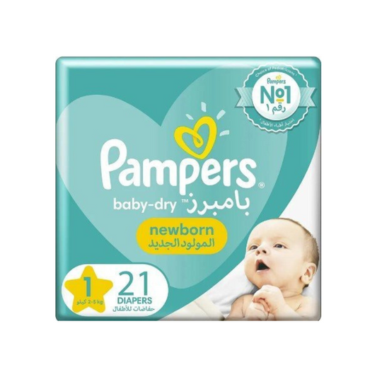 Pampers - Baby Dry 21 Piece - Diaper (2-5 KG) Size 1 Newborn