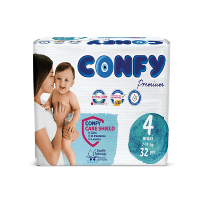 Confy Premium Baby Diaper (7 - 14 KG) - Size 4 Maxi