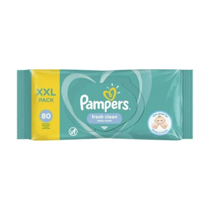 Pampers Fresh Clean Baby Wipes 80 Sheets