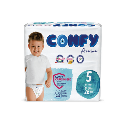 Confy Premium Baby Diaper (11 - 18 KG) - Size 5