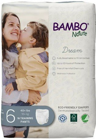 Bambo Nature Eco-Friendly Diapers Pants, Size 6, 18+kg,19 Pants