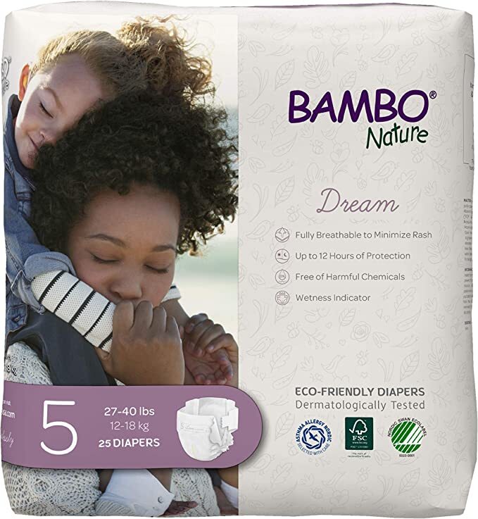 Bambo Nature Eco-Friendly Diapers, Size 5, 11-25kg, 27 Diapers