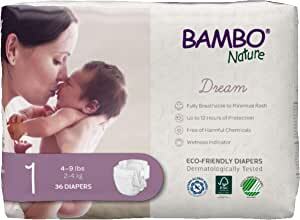 Bambo Nature Eco-Friendly Diapers, Size 1, 2-4Kg, 36 Diapers