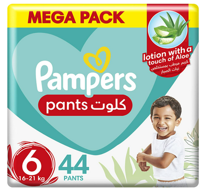 Pampers Baby-Dry Pants Diapers 44 Piece (16-21 KG) Size 6