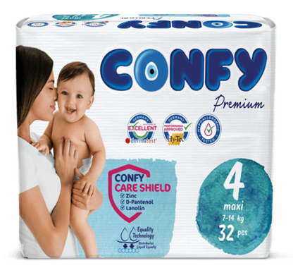 Confy Premium Baby Diaper (7 - 14 KG) - Size 4 Maxi