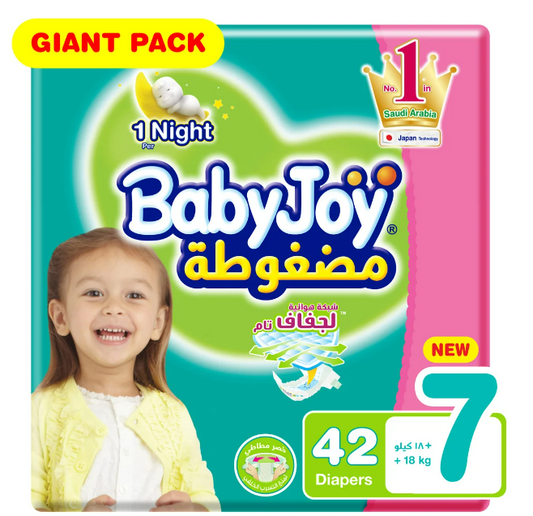 Baby Joy Diapers Size 7 +18kg Giant Pack